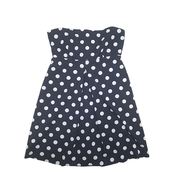 New York Company Strapless Empire Waist Polkadot Mini Dress Size 12 - Picture 1 of 13
